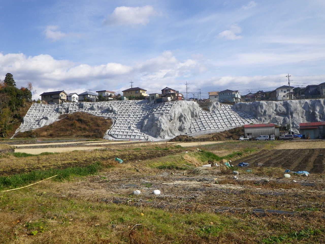 平成24年度 安居山上ノ原急傾斜地崩壊対策【地域交付金】工事（法面工）（その2）